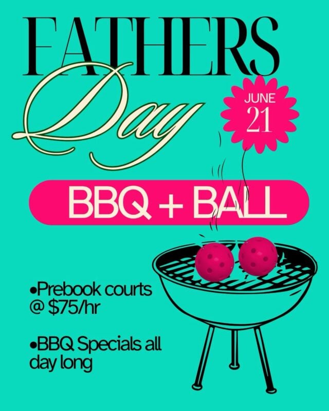 This one’s for the dads… dm us to prebook Father’s Day courts at no additional cost. Dad’s got dibs.