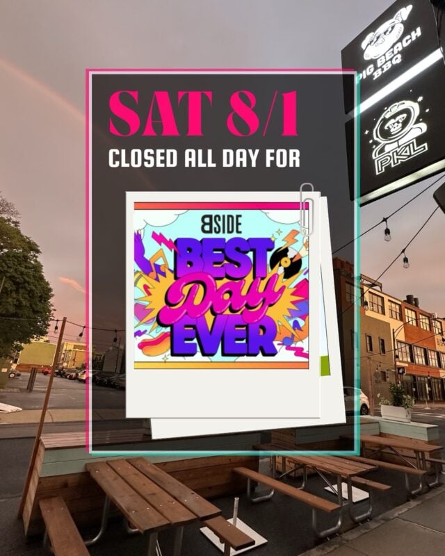 Closed for regular programming but open for takeout and for @bostonbside Best Day Ever. Tix 🎟️ available here: https://events.bostonglobe.com/2026/best-day-ever
