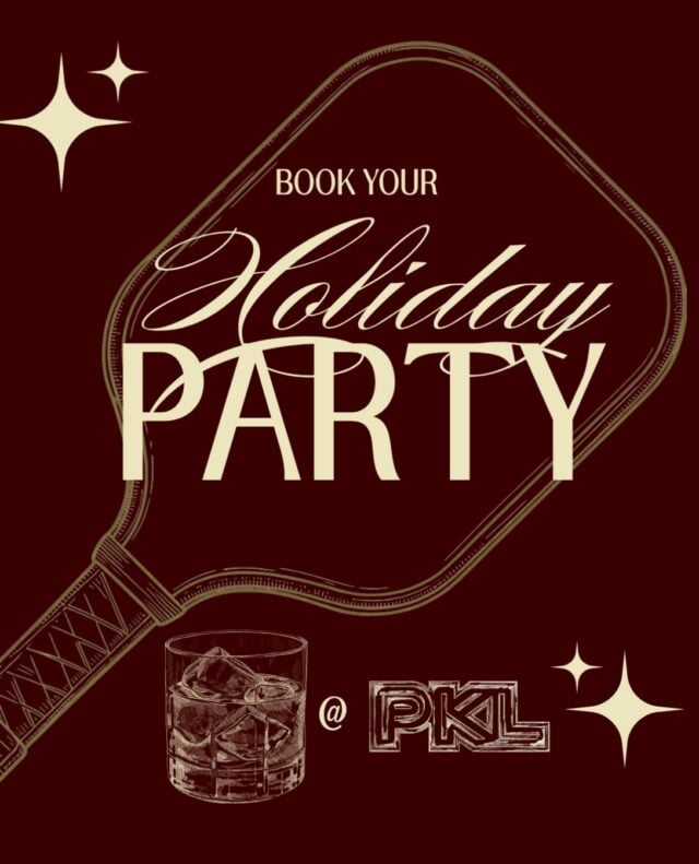 Your holiday party called. It wants to be WAY more fun this year. At PKL, we’re serving up a holiday party your whole team will actually want to attend.

Play: Pickleball, shuffleboard & cornhole for a little friendly competition.

Eat Better: Award-winning BBQ from Pig Beach, with menus customized for your crew.

Cheers to That: Festive cocktails, seasonal sips & local beers on tap.

Holiday dates are filling up! Hit the link in bio to start planning.