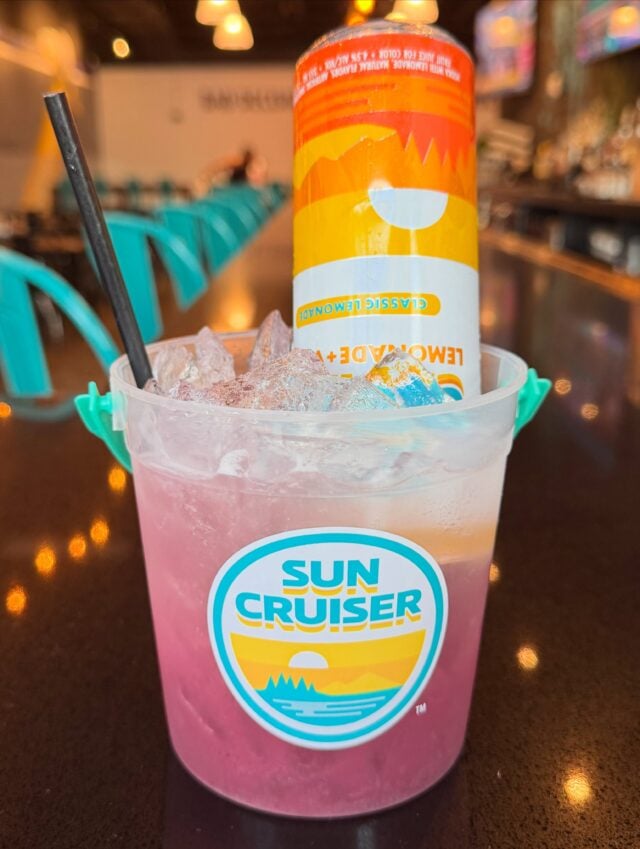 Summer Bucket Special ☀️ for a limited time while supplies last 

Sun Cruiser Lemonade, vodka, blueberry puree, mint 

Sun Cruiser Lemonade + Iced Tea, bourbon, lemonade